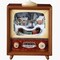 Roman 5.75" LED Lighted Musical Train TV Box Christmas Tabletop Decoration